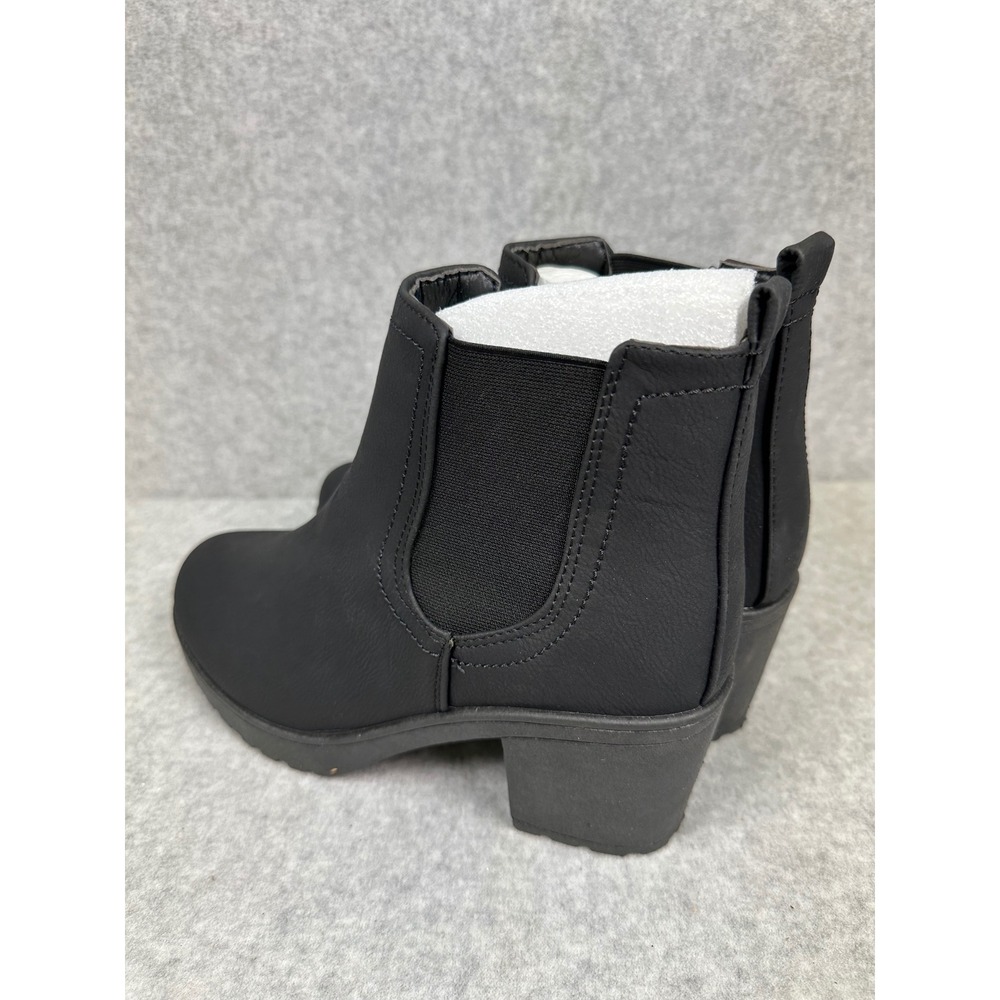 Krush Black Chunky Cleated Heel Chelsea Boots Women's Size 6‎ - Picture 3 of 9